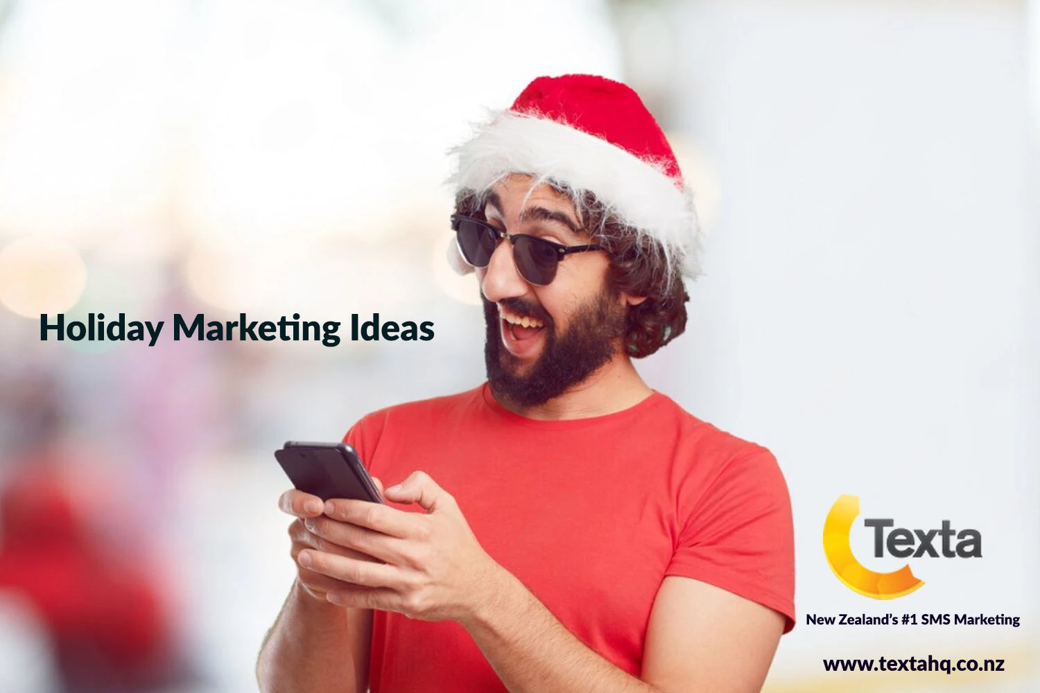 Holiday marketing ideas for Christmas and Boxing Day shopping, showcasing digital and SMS marketing strategies to engage customers effectively during the festive season.